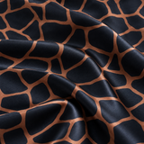 Midnight Giraffe Mosaic Silk Pocket Square
