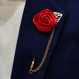 Maroon Floral Lapel Pins