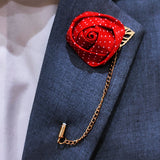 Mini red Polka Drops Floral Lapel Pins