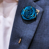 Sea Green texture Floral Lapel Pins