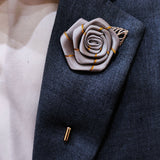 Grey texture Floral Lapel Pins