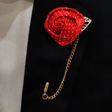 Mini red Polka Drops Floral Lapel Pins