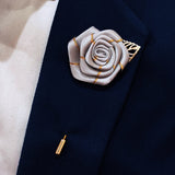 Grey texture Floral Lapel Pins