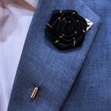 Black texture Floral Lapel Pins