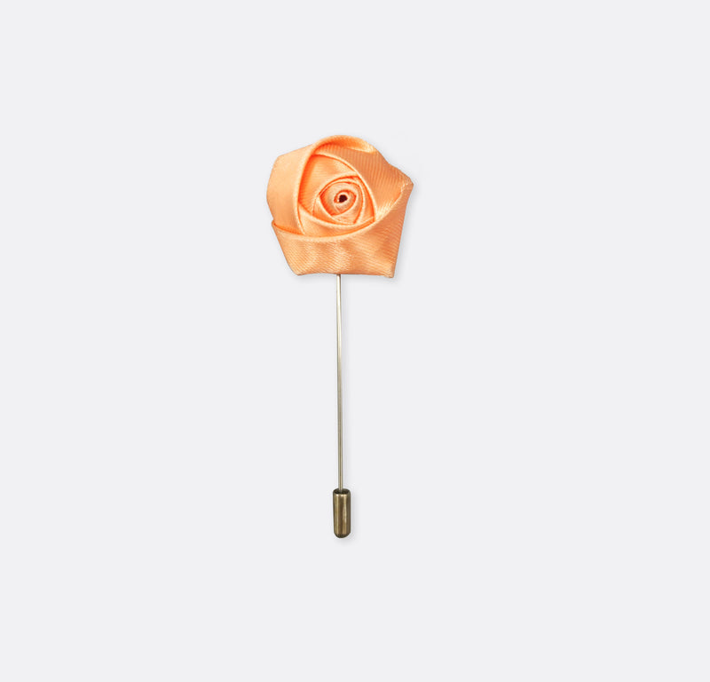peach floral lapel pins
