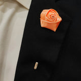 peach floral lapel pins
