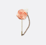 Pink with white polka drops lapel pins