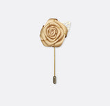 Skin gold texture floral lapel pins