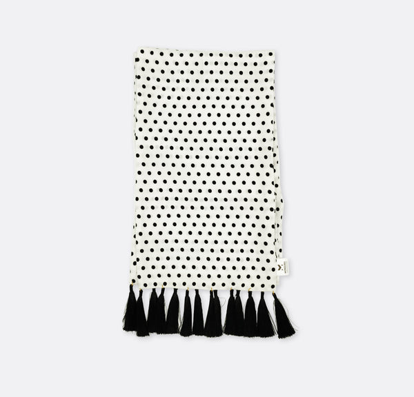 Snow White Base Polka Silk Men Scarves