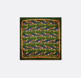 Olive Green Paisley and Floral - Silk Pocket Squares