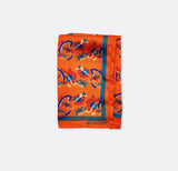 Rust Paisley and Floral - Silk Pocket Square