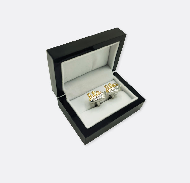 Cruise – Silver & Golden Mens Cufflinks