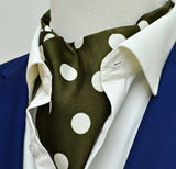 Forest Polka Silk Ascots