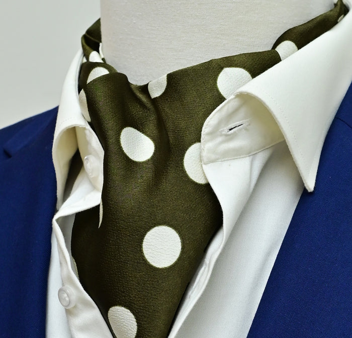 Forest Polka Silk Ascots