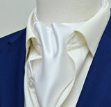 Pearl White Paradigm Silk Ascots - Ascots | Monzoro Pakistan