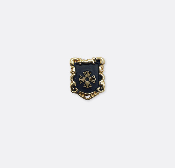 IRON CROSS KNIGHT SHieLD – BLUE AND GOLD LAPEL PINS