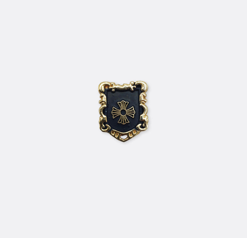 IRON CROSS KNIGHT SHieLD – BLUE AND GOLD LAPEL PINS