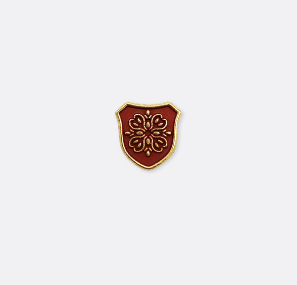 TURKISH KNIGHT SHieLD – Maroon AND Gold LAPEL PINS