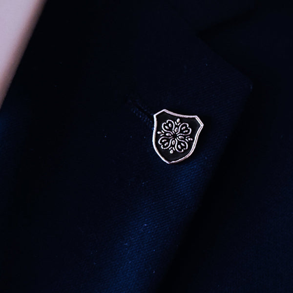 Turkish Knight Shield – Black And Silver Lapel Pins