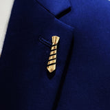 NECKTIE GOLDEN LAPEL PINS