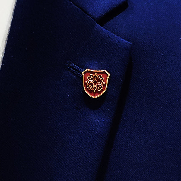 TURKISH KNIGHT SHieLD – Maroon AND Gold LAPEL PINS