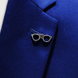 GUNMETAL EYEGLASSES FRAME LAPEL PINS