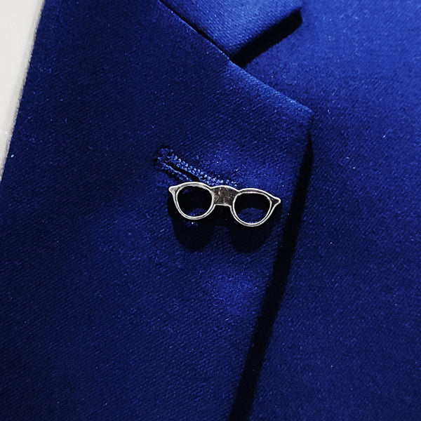 GUNMETAL EYEGLASSES FRAME LAPEL PINS