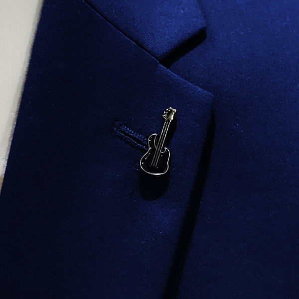 BLACK GUITAR Gunmetal LAPEL PINS