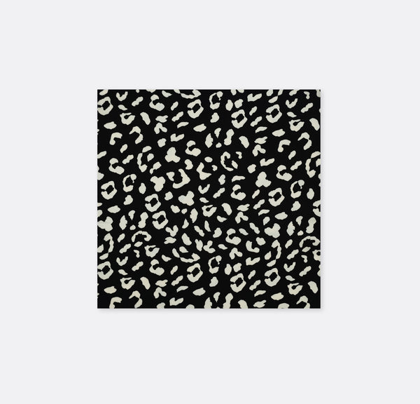 Black and White Leopard SilK Pocket Squares