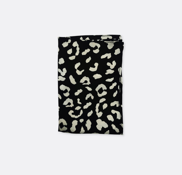 Black and White Leopard SilK Pocket Squares