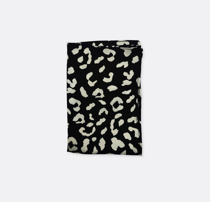 Black and White Leopard SilK Pocket Squares