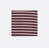 Creamy Roswood Stripes - Silk Pocket Square