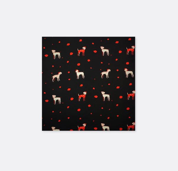 Black Dalmatian Silk Pocket Squares