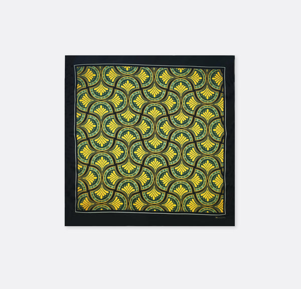 Mustard Botanical – Silk Pocket Square