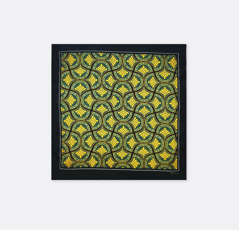 Mustard Botanical – Silk Pocket Square