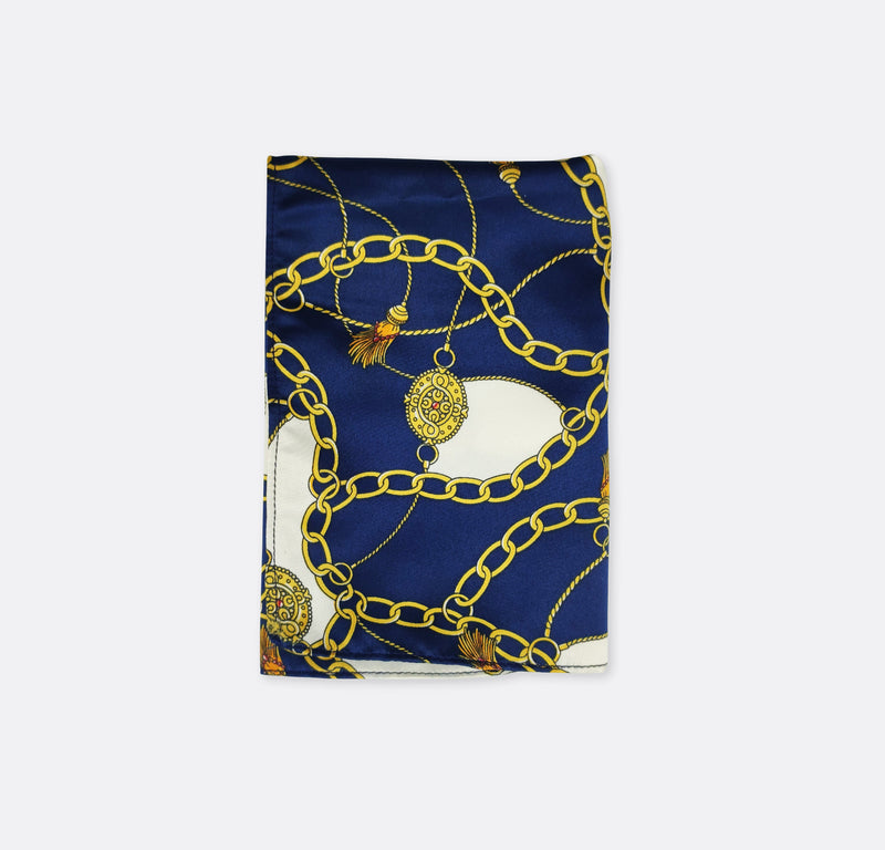 Curb and Link Chain Art – Silk Pocket Square