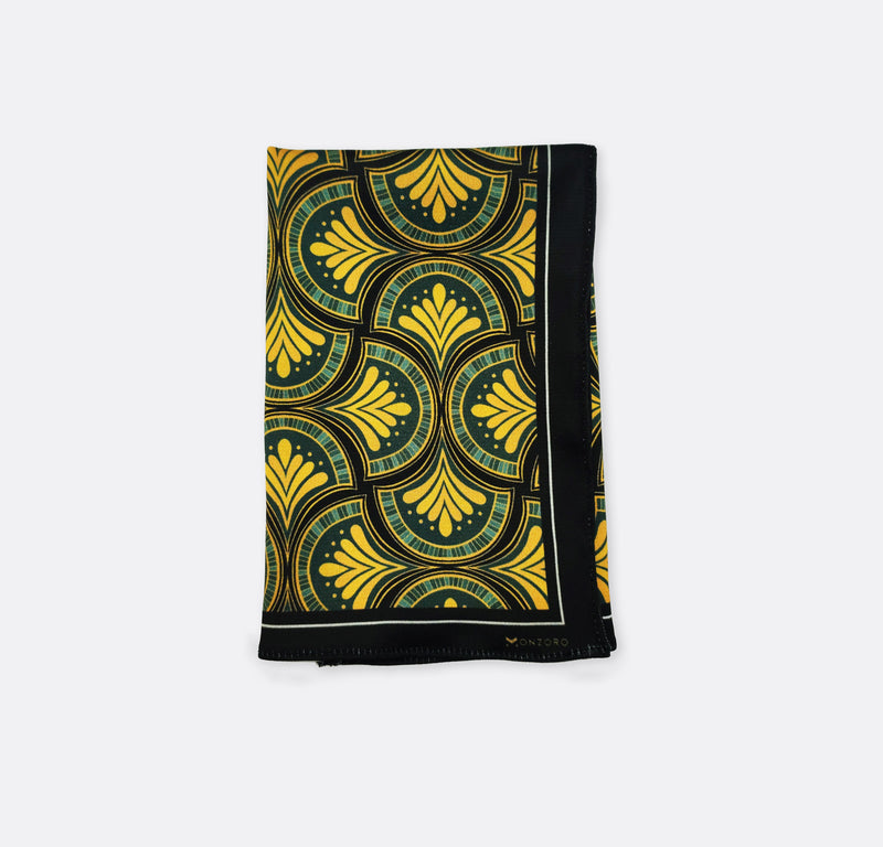 Mustard Botanical – Silk Pocket Square