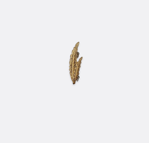 Pair Leaf – Golden Lapel Pins