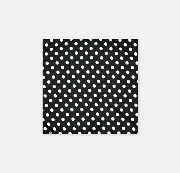 Black Base Polka - Silk Pocket Squares