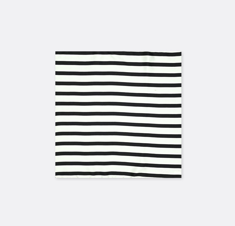 Black & White Stripes Silk Pocket Squares