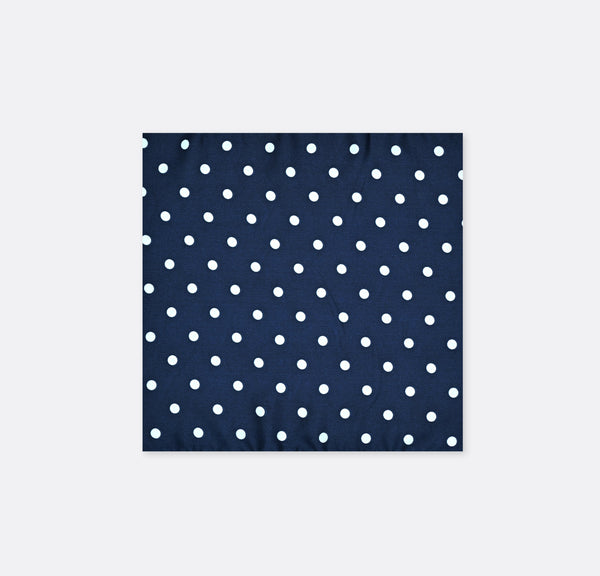 Blue Polka Drops - Silk Pocket Square