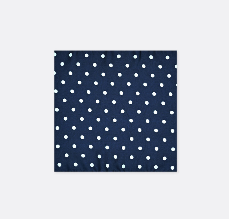 Blue Polka Drops - Silk Pocket Square