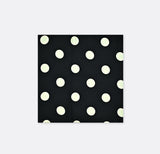 Black and White Jumbo Polka Dots - Silk Pocket Square