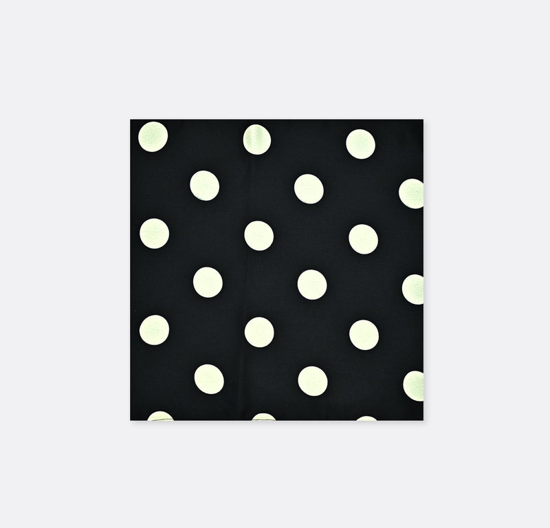 Black and White Jumbo Polka Dots - Silk Pocket Square