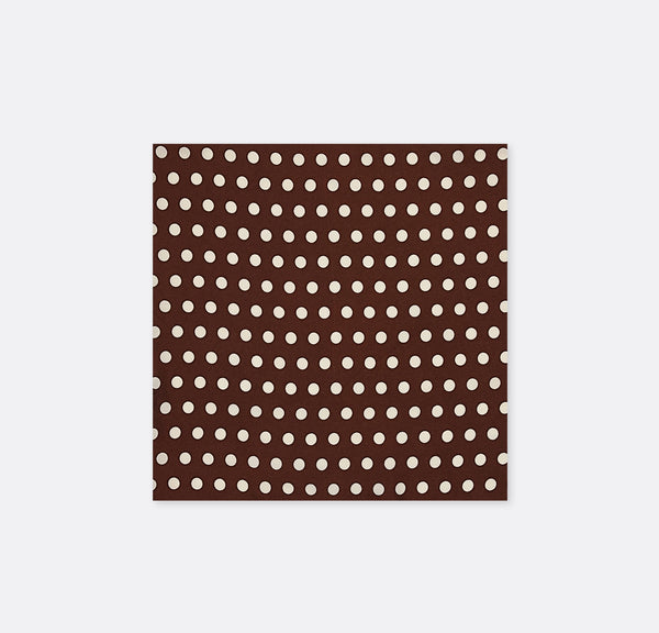 Coffee Base Polka Dots - Silk Pocket Square