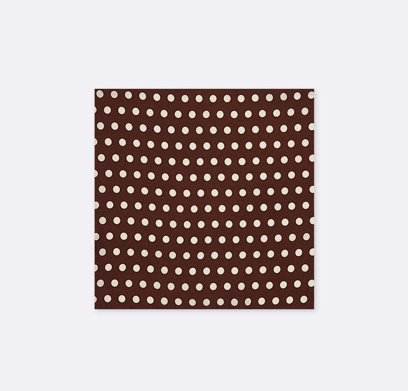 Coffee Base Polka Dots - Silk Pocket Square