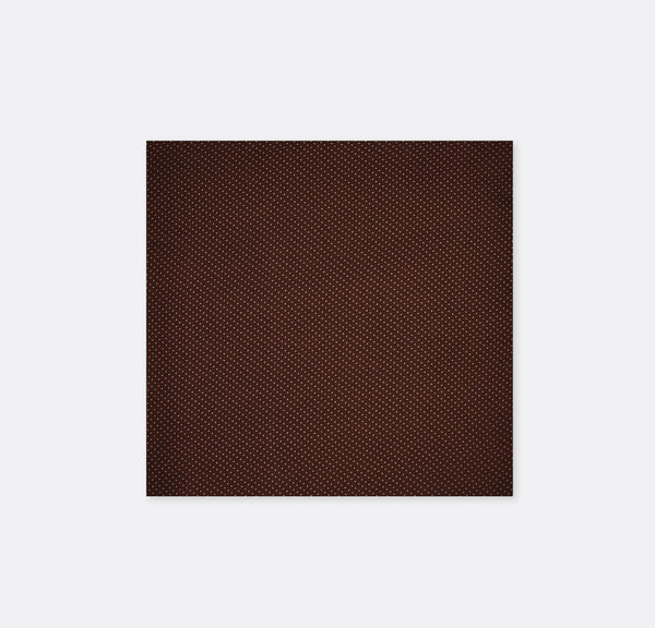 Brown Dot Polka - Silk Pocket Square
