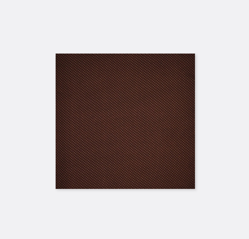Brown Dot Polka - Silk Pocket Square