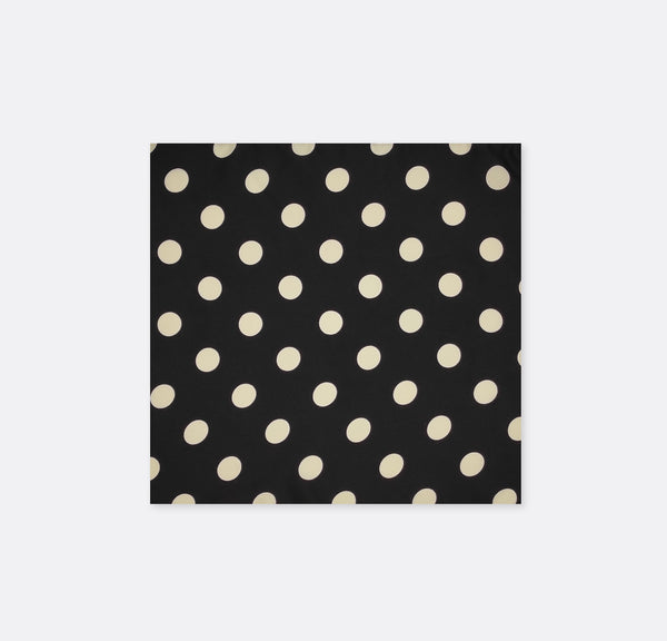 Black Midi Polka - Silk Pocket Squares