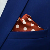 Copper Base Polka Dots - Silk Pocket Square